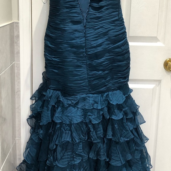 Dark teal strapless sweetheart neckline formal/prom dress - Picture 6 of 9